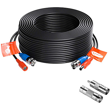 baratos Sistemas de Circuito Fechado de Televisão-Zosi 1pack 100ft (30m) ahd-tvi bnc video dc jack de alimentação macho / fêmea cabo de extensão para câmera de vigilância de segurança cctv
