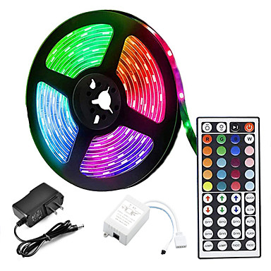 baratos LED &amp; Iluminação-Loende 5m led strip lights rgb luzes tiktok 300 led 2835 smd luzes de fita rgb autoadesivo multicolorido para cozinha de quarto iluminação do festival de tv com controle remoto 12v