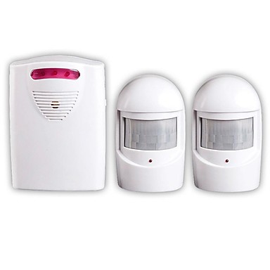 baratos Sensores de Segurança-Um para dois kit de alarme de alerta de entrada de automóveis sem fio infravermelho de segurança led sensor de campainha faixa diy campainha de alarme alerta de voz
