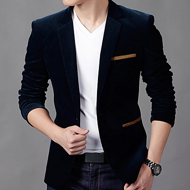 baratos Roupa de Exterior de Homem-Homens Terno Vinho / Khaki / Azul Marinha US32 / UK32 / EU40 / US34 / UK34 / EU42 / US36 / UK36 / EU44