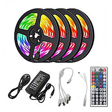 baratos LED &amp; Iluminação-20m Conjuntos de Luzes 1200 LEDs 2835 SMD RGB Cortável Conetável Adequado Para Veículos 100-240 V / Auto-Adesivo / IP44