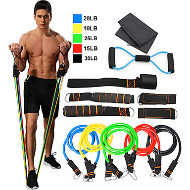 Resistance Bands Heavy Duty Exercise Home Gym Fitness Training Tubes 12pcs Set