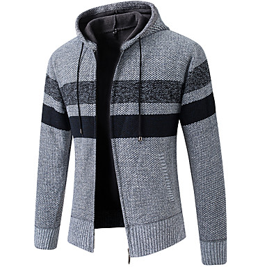 Generic Mens Pullover Knitted Long Sleeve Hooded Sweatershirt