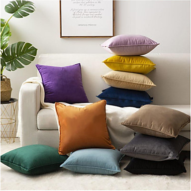 1PC 45CM Living Room Square Velvet Cushion Cover Pillow Case Bedroom Sofa