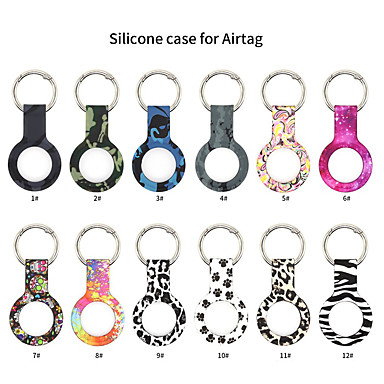 PU Leather Portable Protective Case Cover with Keychain Compatible with AirTag Holder Anti-Lost & Scratch-Resistant Cute Panda AirTag Case 
