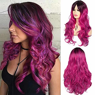 magenta colored wigs