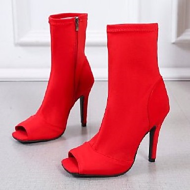 red booties open toe
