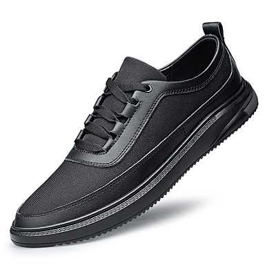Voor heren Sneakers Britse stijl geruite schoenen Comfortabele schoenen  Informeel Studentikoos Dagelijks Netstof Leer Ademend Met de hand gemaakt  Non-uitglijden Zwart Lente Zomer 8767683 2022 – €118.33