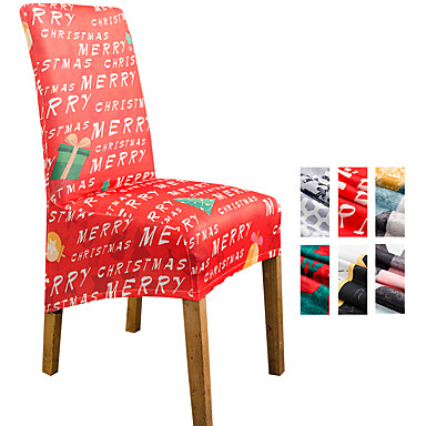 Christmas Chair Cover Nordic Style Seat Slipcovers for Dining Room Hotel Decor 