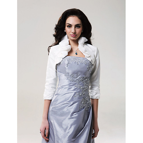 

Coats / Jackets Taffeta Wedding Wedding Wraps With Ruffles