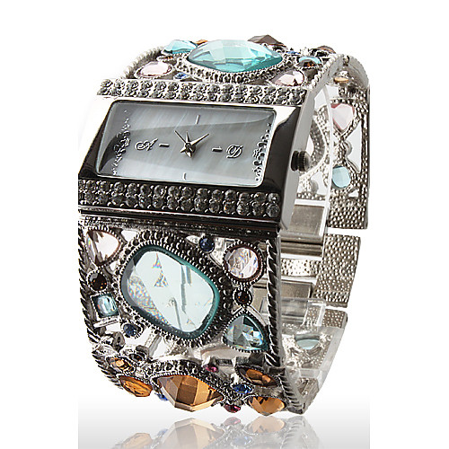 

Жен. Эксклюзивные часы Наручные часы Diamond Watch Кварцевый Серебристый металл Повседневные часы Аналоговый Дамы Блестящие Кольцеобразный Мода
