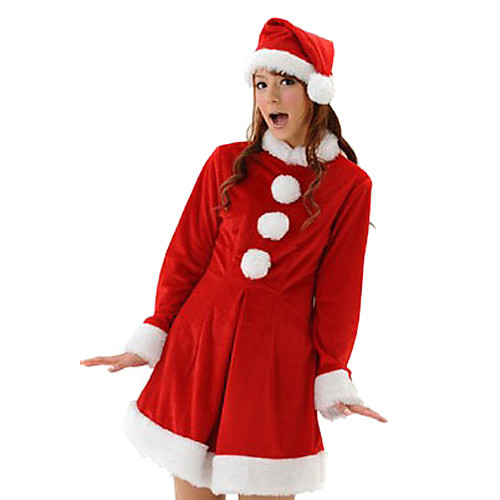 

Cosplay Costume Santa Clothes Women's Christmas New Year Festival / Holiday Velvet Outfits