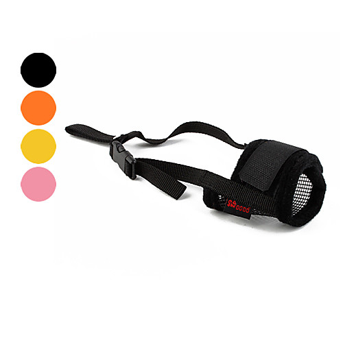 

Dog Muzzle Adjustable / Retractable Training Solid Colored Textile Black