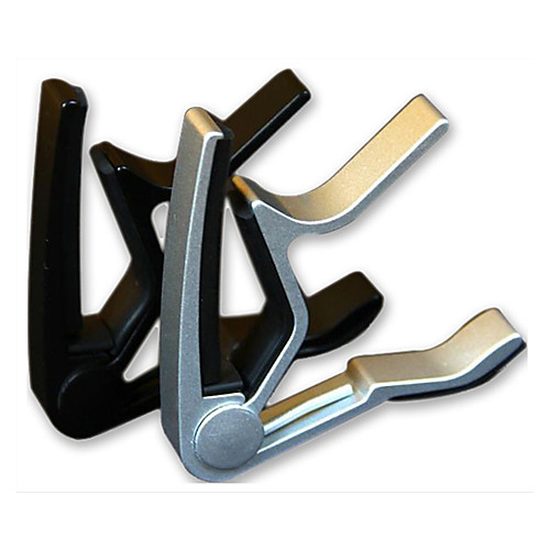 

Acoustic Guitar Capo in Black/White/Silver with 2 picks