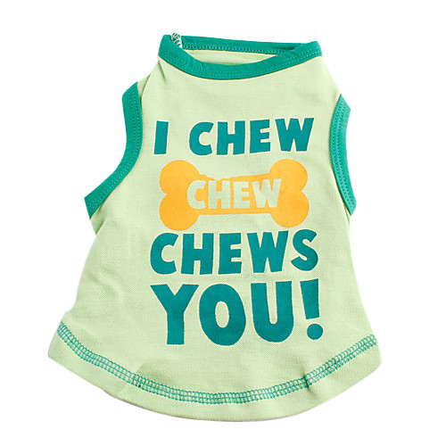 

Dog Shirt / T-Shirt Letter & Number Dog Clothes Puppy Clothes Dog Outfits Costume for Girl and Boy Dog Cotton XS S M