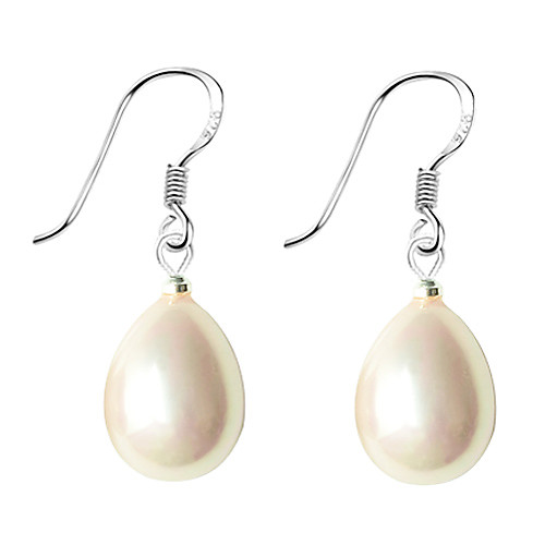 

Women's Pearl Drop Earrings Drop Ladies Pearl Sterling Silver Imitation Pearl Earrings Jewelry White / Black / Pink For Daily / Shell / Pink Pearl / Black Pearl
