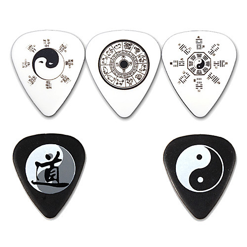 

NNPICK - (CSA-6-10) Composite Plastic Standard Shape Guitar/Bass Picks/5-pack (Various Designs)