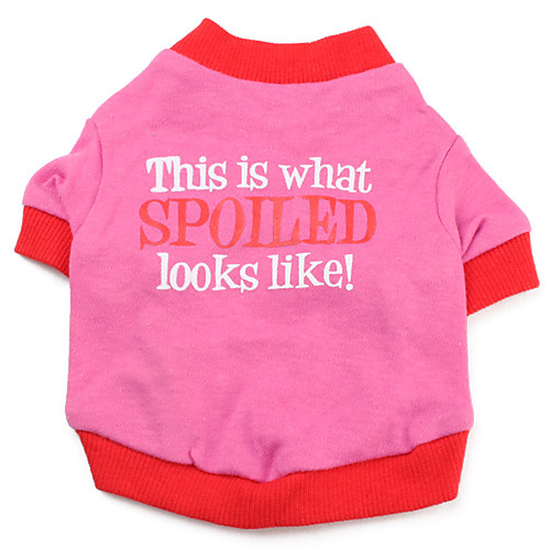

Dog Shirt / T-Shirt Puppy Clothes Letter & Number Dog Clothes Puppy Clothes Dog Outfits Breathable Rose Costume for Girl and Boy Dog Cotton XS S M L