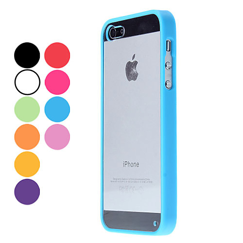 

Phone Case For iPhone 5 Apple Back Cover iPhone 5 Transparent Solid Color Hard PC