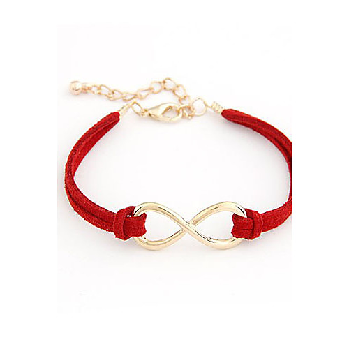 

Women's Leather Bracelet Double Cord Friends Infinity Friendship Ladies Personalized Fashion Leather Bracelet Jewelry Black / Brown / Watermelon For