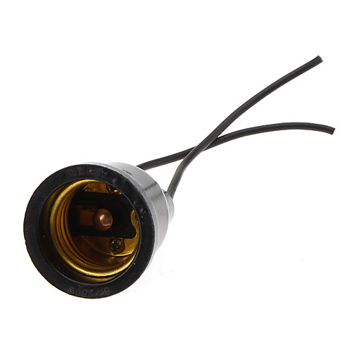 

E27 100-240 V Waterproof 90°C Heat Resistant Plastic Copper wire Light Bulb Socket Lampholder Indoor Outdoor for DIY Projects