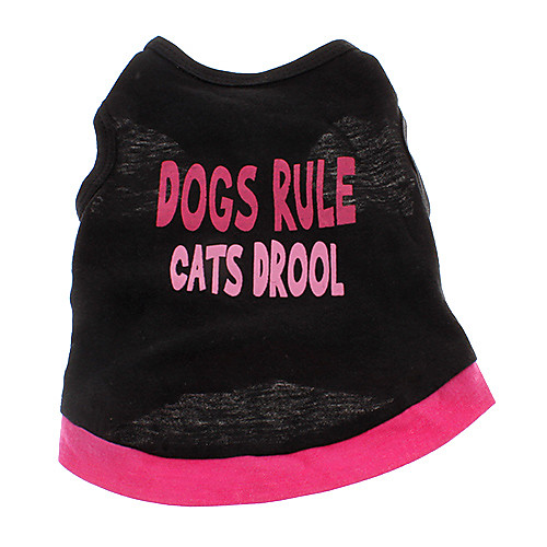 

Dog Shirt / T-Shirt Dog Clothes Breathable Costume Cotton Heart Letter & Number XS S M L XL