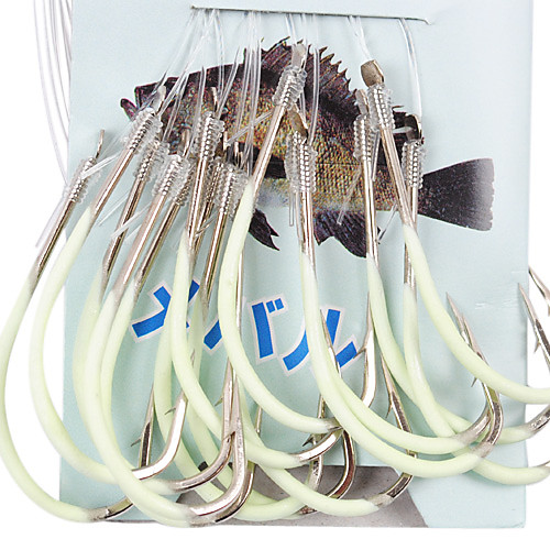 

Noctilucent Fishhook For Sea-Fishing With 45CM-Line (30 Pcs/Pack) 12#-15# HQ002 (Yellow)