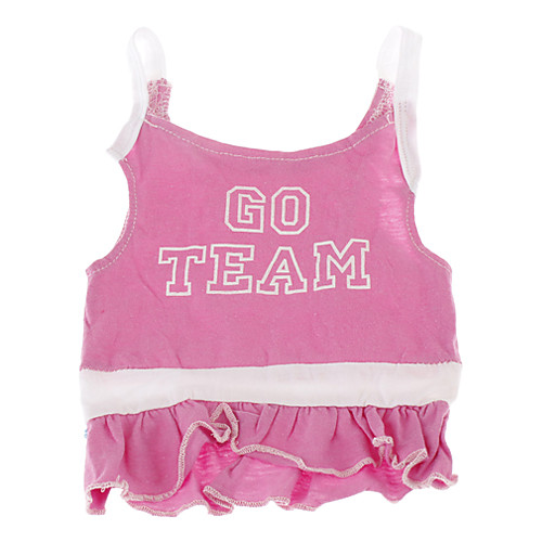 

Dog Dress Dog Clothes Breathable Pink Costume Cotton Letter & Number XS S M