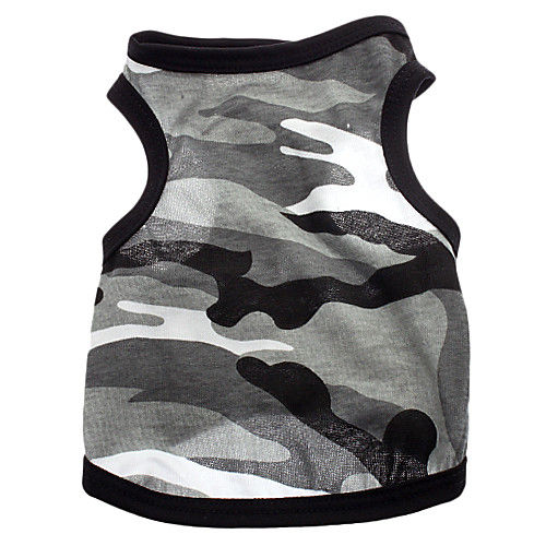

Dog Shirt / T-Shirt Puppy Clothes Heart Camo / Camouflage Dog Clothes Puppy Clothes Dog Outfits Breathable Gray Costume for Girl and Boy Dog Cotton XS S M L