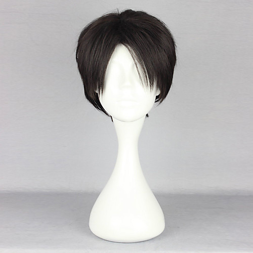 

Attack on Titan Levy Cosplay Wigs Men's 10 inch Heat Resistant Fiber Anime Wig