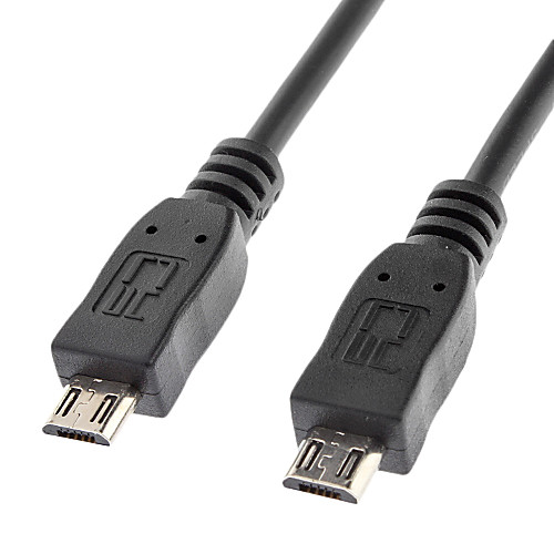 

micro usb мужской к мужской кабель данных черный (1 м) высокое качество, долговечный