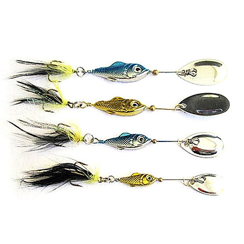 

1 pcs Jigs Fishing Lures Buzzbait & Spinnerbait Lures Spinnerbaits Feathers Bass Trout Pike Circle Hook