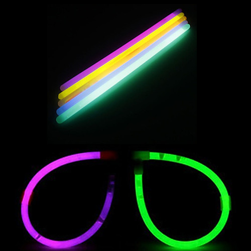 

DIY Halloween Round Glasses with 10PCS Noctilucent Sticks(Random Color)