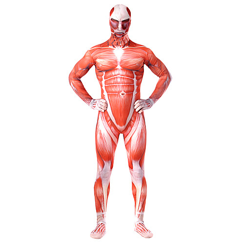 

Inspired by Attack on Titan Bertolt Huber Anime Cosplay Costumes Japanese Cosplay Suits Print Patchwork Leotard / Onesie For Men's Women's / Lycra / Lycra