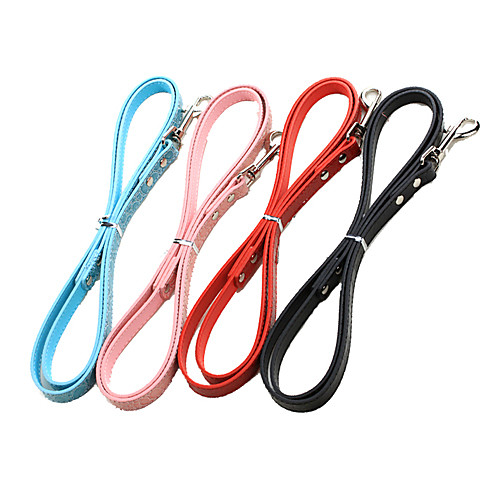 

Dog Leash PU Leather Black Blue Pink