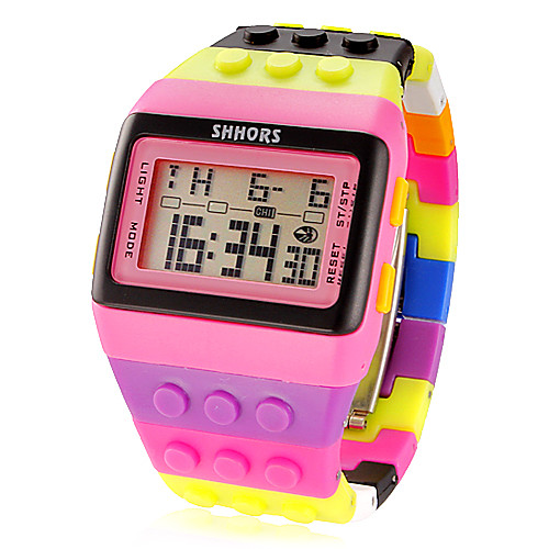 

Women's Digital Watch Square Watch Digital Alarm Calendar / date / day Chronograph Digital Ladies Charm Fashion - Pink / LCD