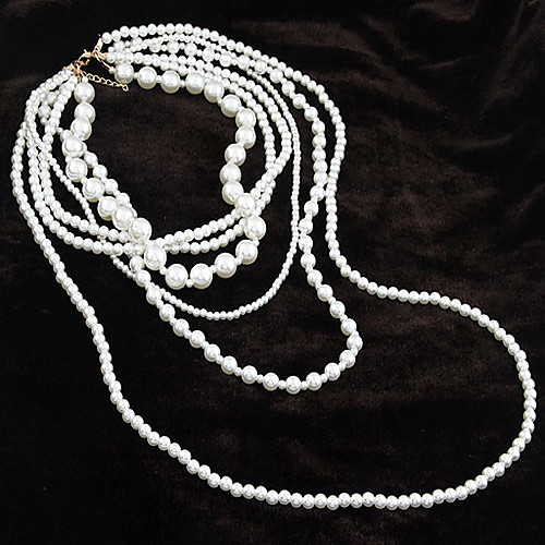 

Women's Beaded Necklace Ladies Pearl Pearl White Necklace Jewelry For Party Daily