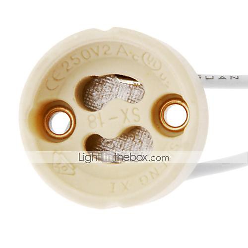 

1PC GU10 Socket LED Bulb Halogen Lamp Holder Base Ceramic Wire Connector