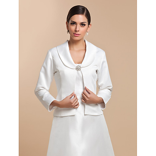 

Coats / Jackets Satin Wedding / Party Evening / Casual Wedding Wraps With