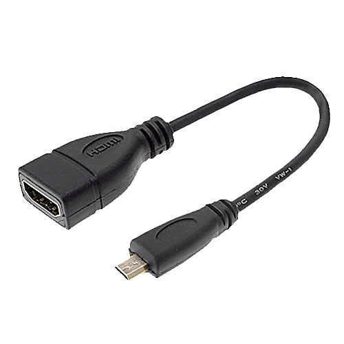 

Micro HDMI V1.3 to HDMI V1.3 M/F Cable(0.2M)