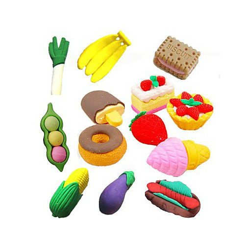 

Special Design Fast Food Shaped Eraser Set(4 PCS) For School / Office