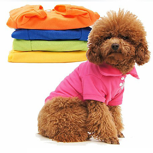 

Dog Shirt / T-Shirt Shirt Puppy Clothes Solid Colored Winter Dog Clothes Puppy Clothes Dog Outfits Costume for Girl and Boy Dog Cotton XS S M L