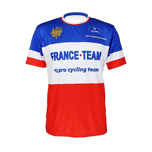 

Malciklo Women's Men's Short Sleeve Cycling Jersey Summer Polyester BlueRed France Champion National Flag Bike Jersey Top Mountain Bike MTB Road Bike Cycling Ultraviolet Resistant Quick Dry