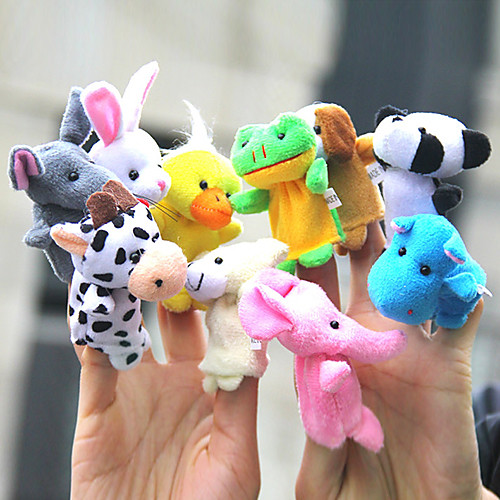 

10 Pieces Animal Plush Finger Puppets Set