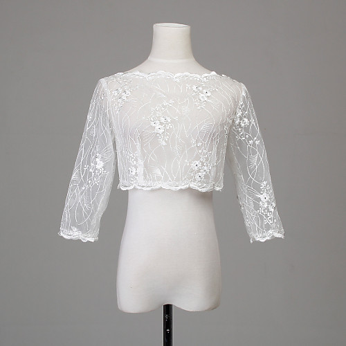

Coats / Jackets Lace Wedding / Party Evening Wedding Wraps With