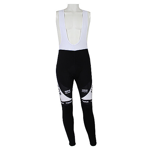 

Women's Men's Cycling Bib Tights Elastane Polyester Black Norway Champion National Flag Bike Jersey Tights Bib Tights Windproof Quick Dry Waterproof Zipper Back Pocket Sports Patterned Mountain Bike