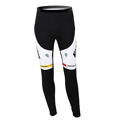 

Men's Cycling Tights Winter Fleece Polyester Portugal Champion National Flag Bike Tights Thermal / Warm Fleece Lining Breathable Sports Portugal Mountain Bike MTB Road Bike Cycling Clothing