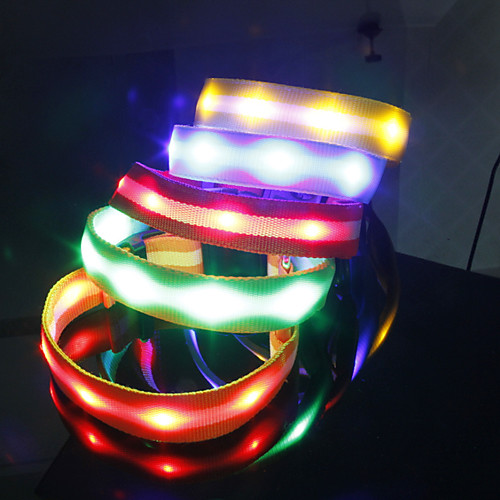 

Cat Dog Collar Dog Training Collars LED Lights Rechargeable Glow USB Electric Nylon Yellow Red Blue Pink Green