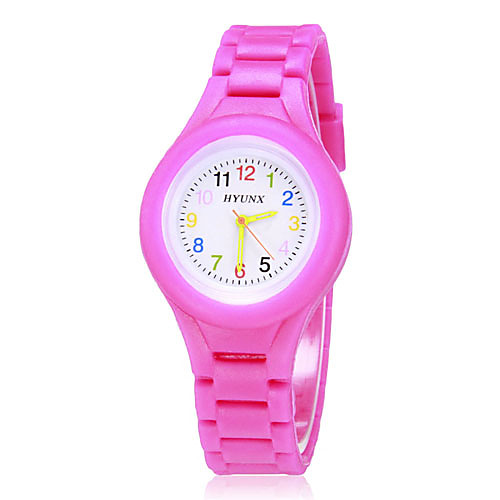 

Women's Wrist Watch Quartz Silicone Black / White / Blue Ladies Candy color Fashion - Purple Rose Blue