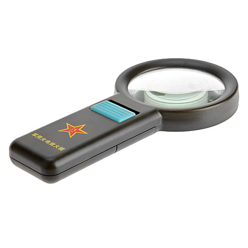 

8X 75mm Multifunctional 10-LED Ultra Bright Light Handheld Army Style Magnifier